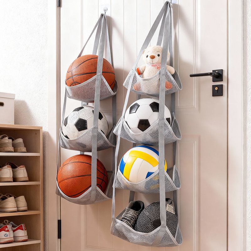 Basketball Arcade Game - Wall Mounted Ball Storage Hanging Bag
