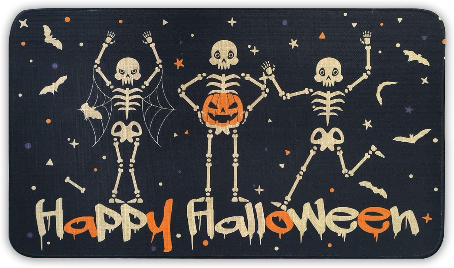 Dance Pad Machine - Halloween Dancing Skeletons Door Mat Decor